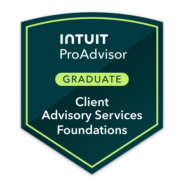 Intuit ProAdvisor Client Advisory Services Foundations badge